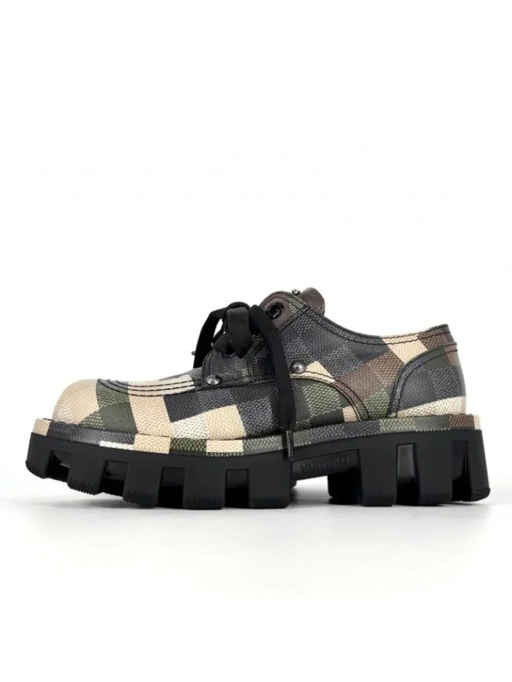 Louis Vuitton Loafers LV Checker Damoflage Shoes LV Combat Boot 25 cm 6 Sizes - Picture 4 of 10